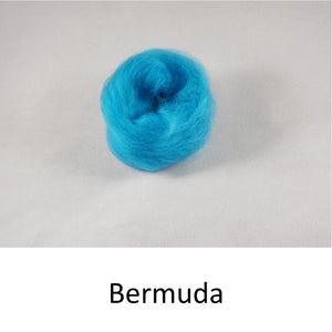 Wool top, Merino 21 micron, Colour: Bermuda