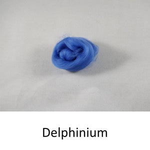 Wool top, Merino 21 micron, Colour: Delphinium
