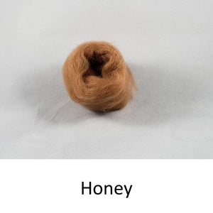 Wool top, Merino 21 micron, Colour: Honey