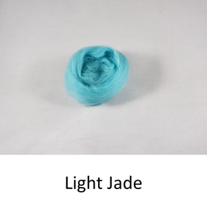 Wool top, Merino 21 micron, Colour: Light Jade