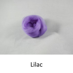 Wool top, Merino 21 micron, Colour: Lilac