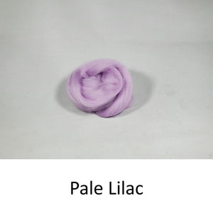 Wool top, Merino 21 micron, Colour: Pale Lilac