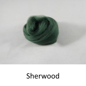 Wool top, Merino 21 micron, Colour: Sherwood